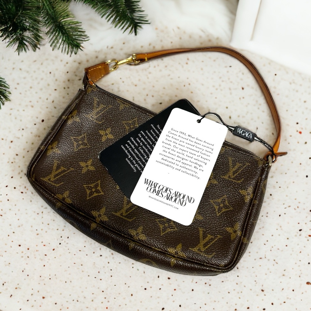 LOUIS VUITTON MONOGRAM CANVAS POCHETTE- Vintage Pre-loved - Authentic with tags - Picture 2 of 12